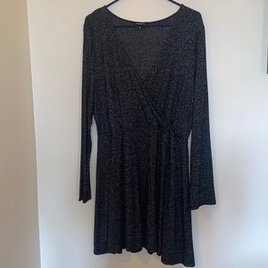 Express Dress Dark Grey Long Sleeve Size XL
